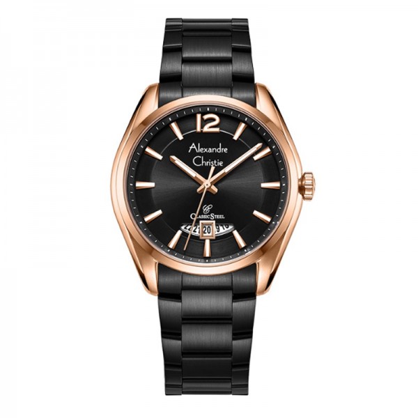Alexandre Christie AC 8679 Rosegold Black Man MDBBRBA
